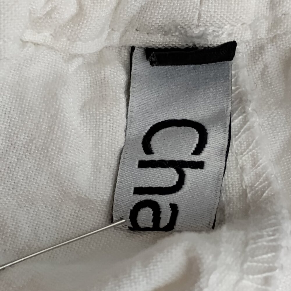 Chartou Linen Blend Lagenlook Pants Size M White With Pockets and Drawstring - Picture 5 of 9